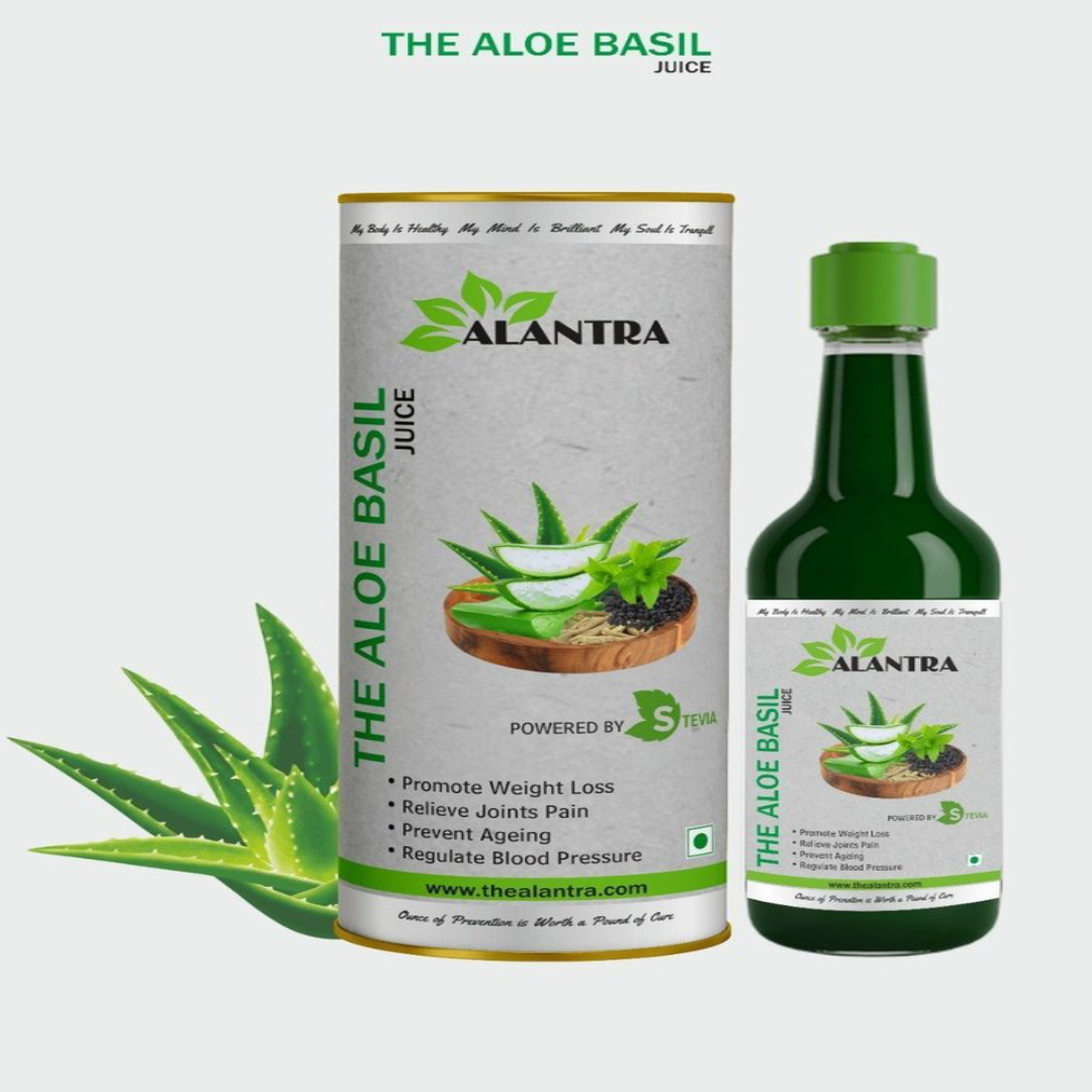 Alantra Aloe Vera Juice Tulsi With Ashwagandha Juice, Packaging Type: Bottle, 500 Ml