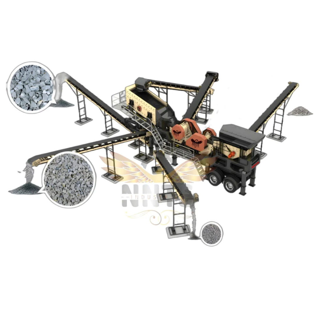 Mild Steel NNTS Stone Crushing and Screening Plant, Jaw Crusher