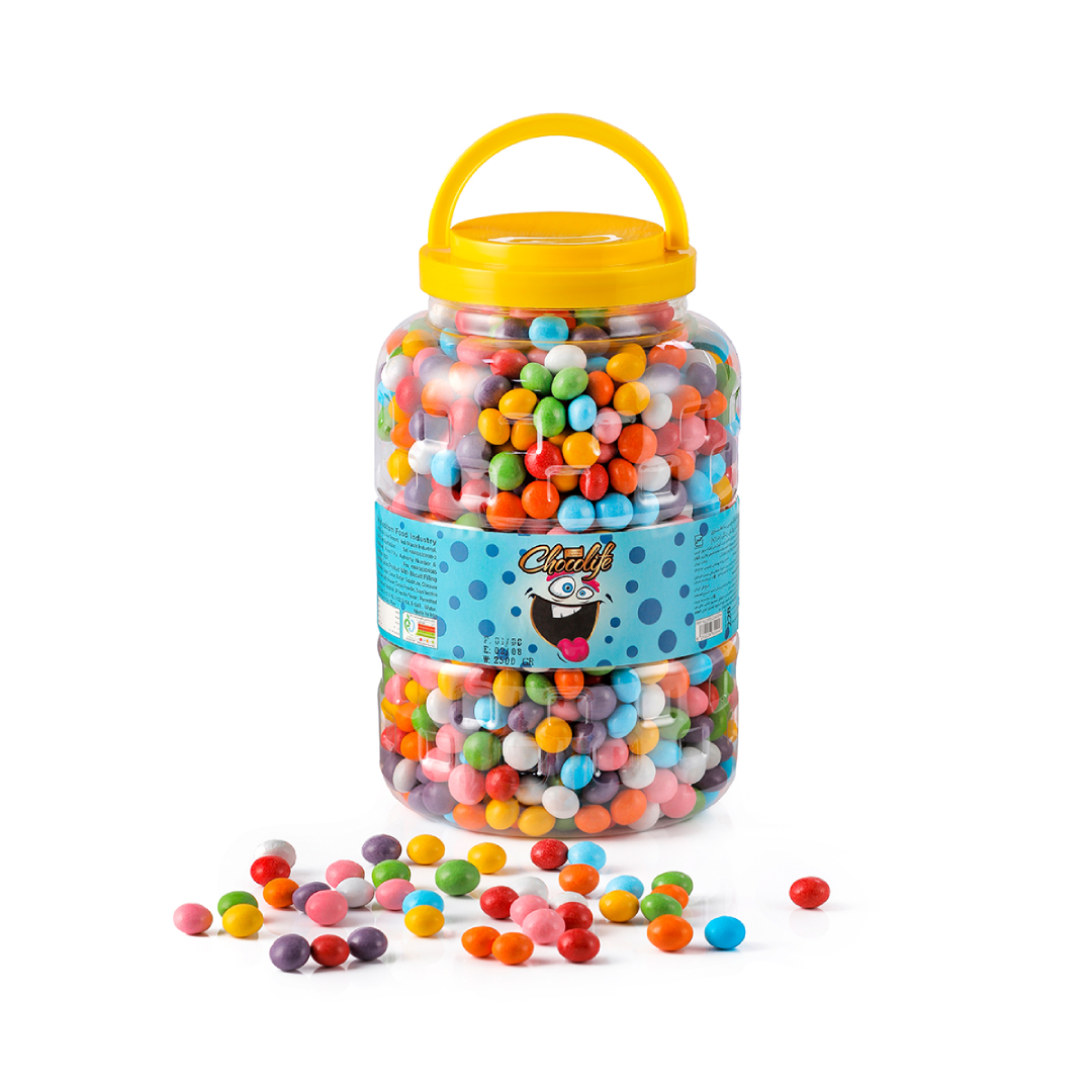 Bulk Colored Dragee With Biscuit Core Packs