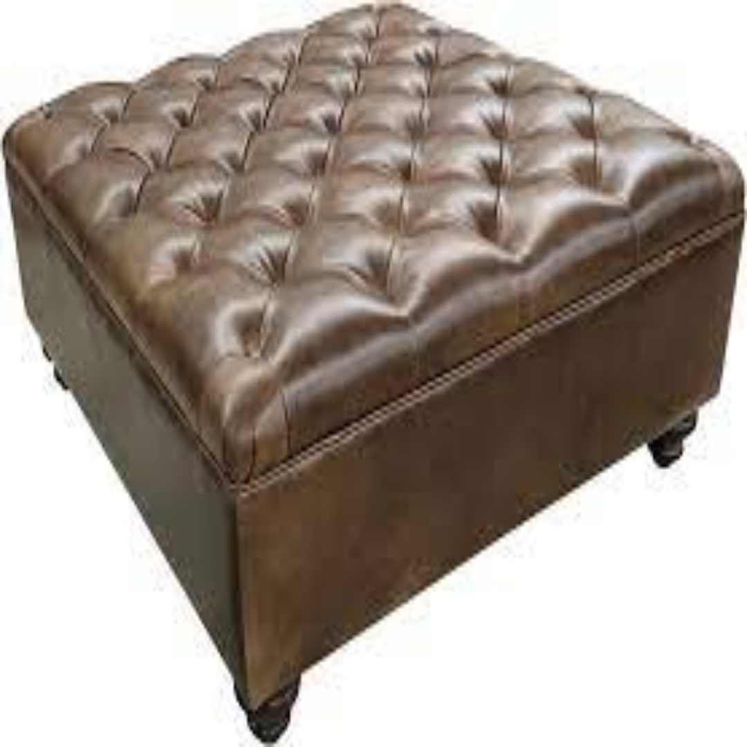 Modern Leather Ottoman Chairs For Living Room