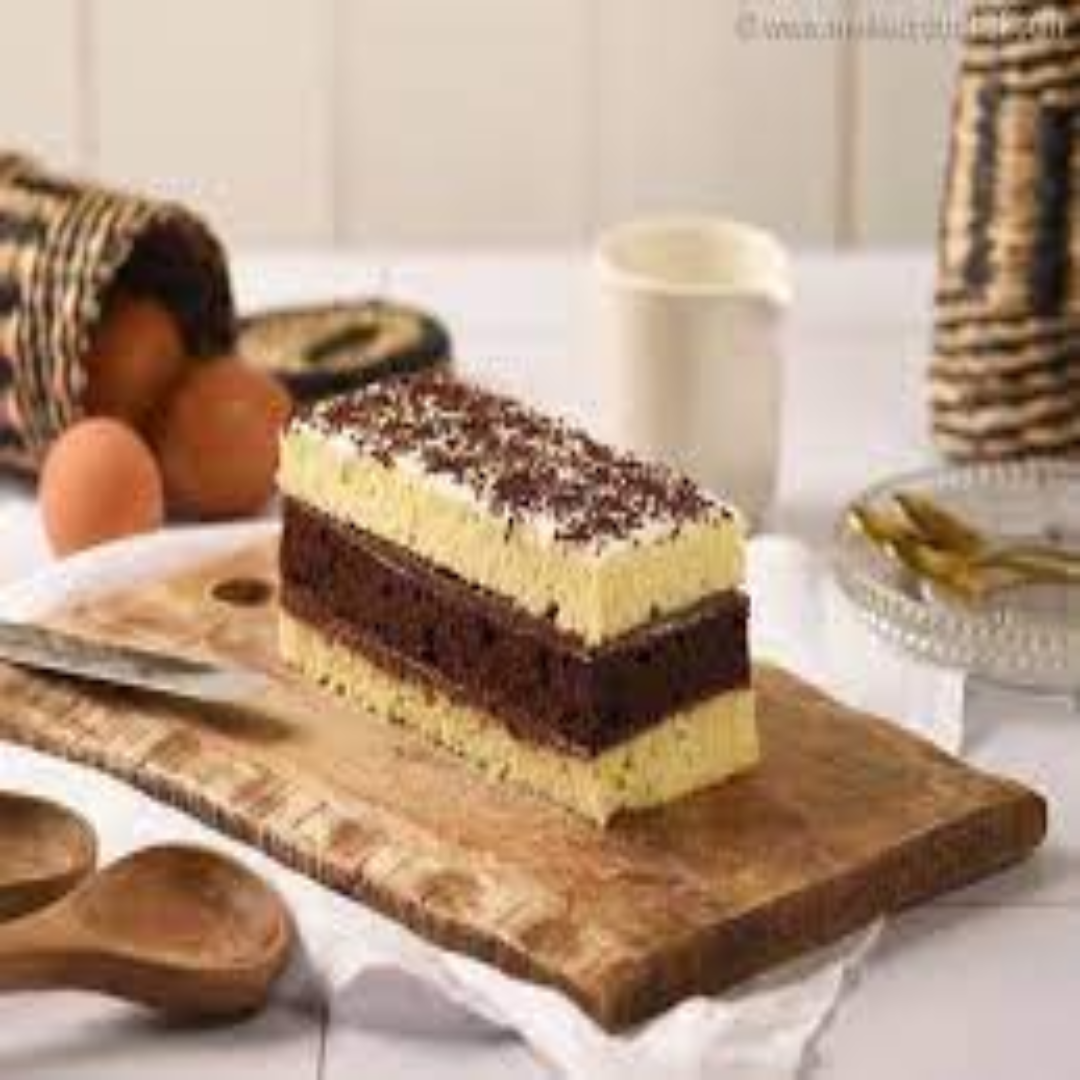 Layer Cake With Chocolate Coating For Delight