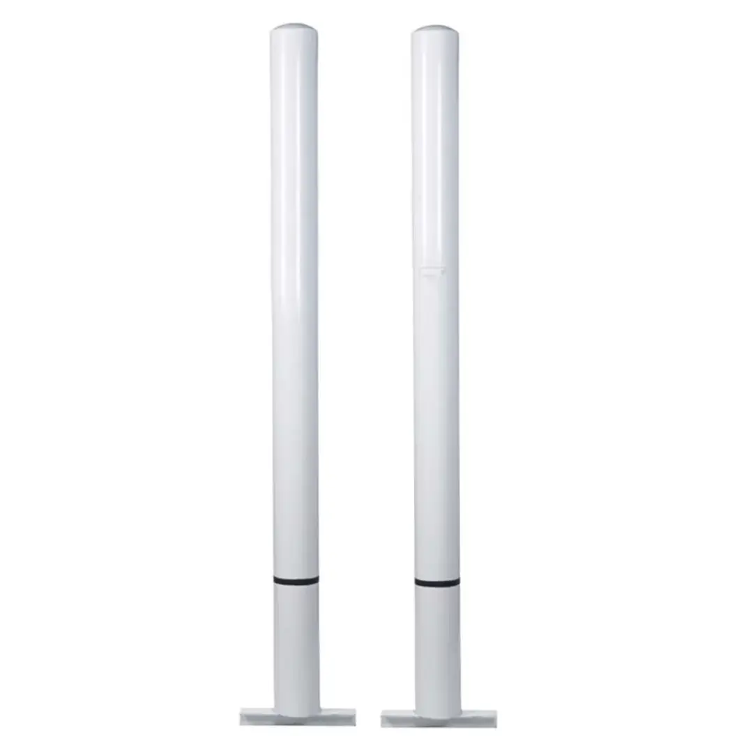 WHITE and BLACK MS Steel Kho Kho Poles, Size: 120cm above the Ground