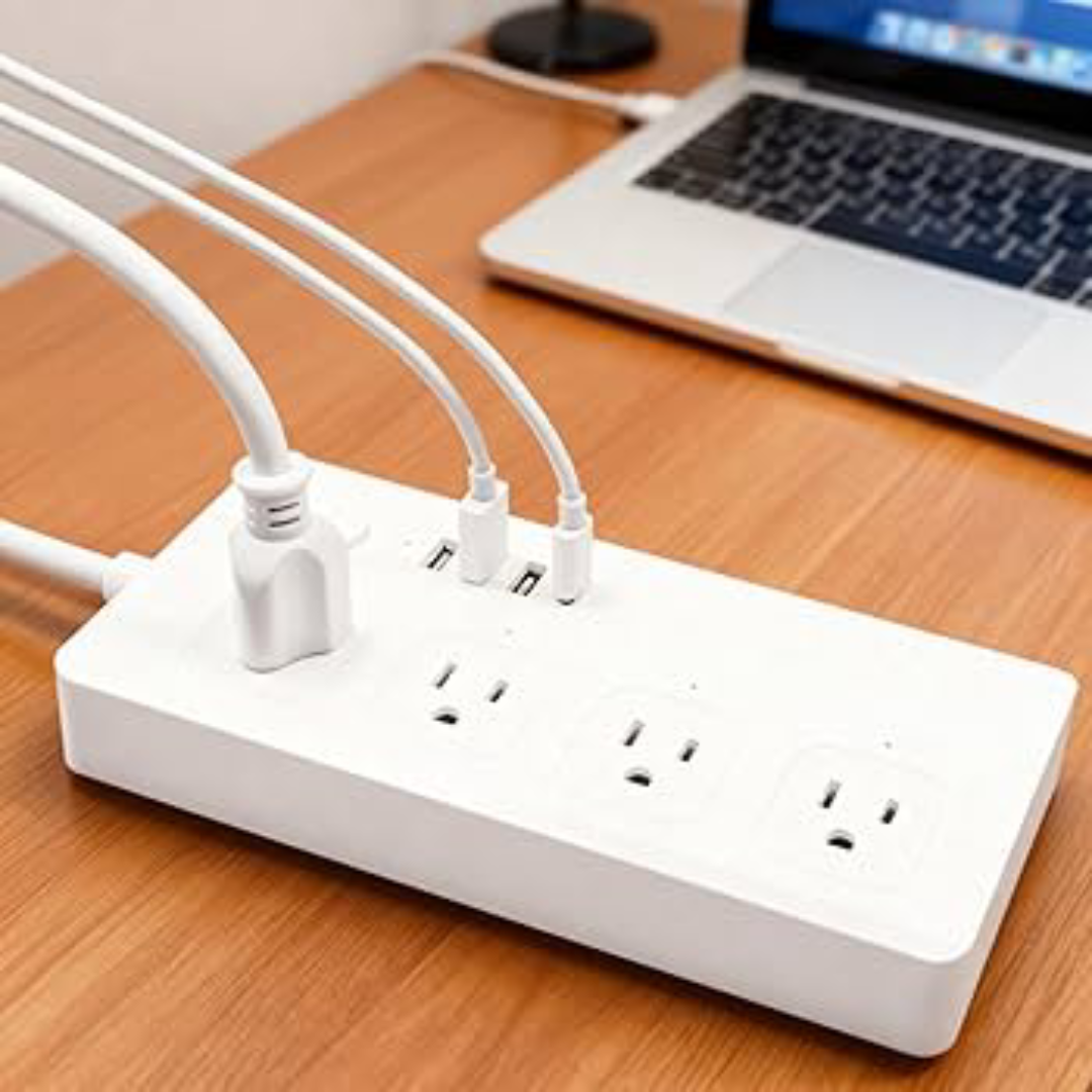 Smart Power Strips with USB Charging Surge Protection for Home Office Electronics and Devices