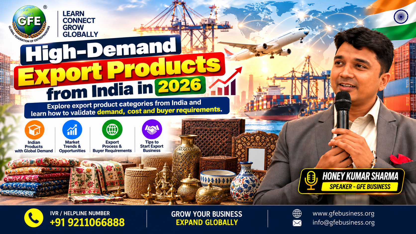 15 High-Demand Products to Export from India in 2026: Profitability & Buyer Guide